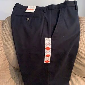Men’s Black Flat Front Dress Pants